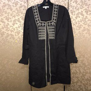 CAbi #184 Charcoal Gray Jacket TURKISH DELIGHT Embellished Duster 8